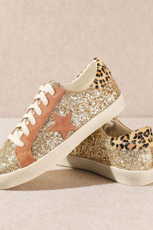 Gold Glitter Star Sneaker