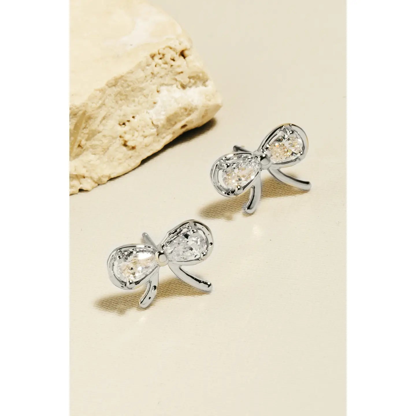 Ribbon Bow Stud Earrings