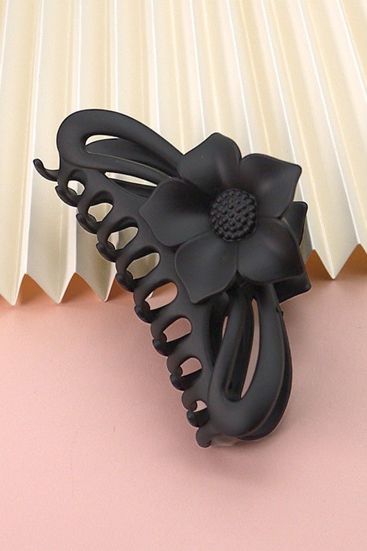 Jumbo Flower Matte Hair Claw Clips