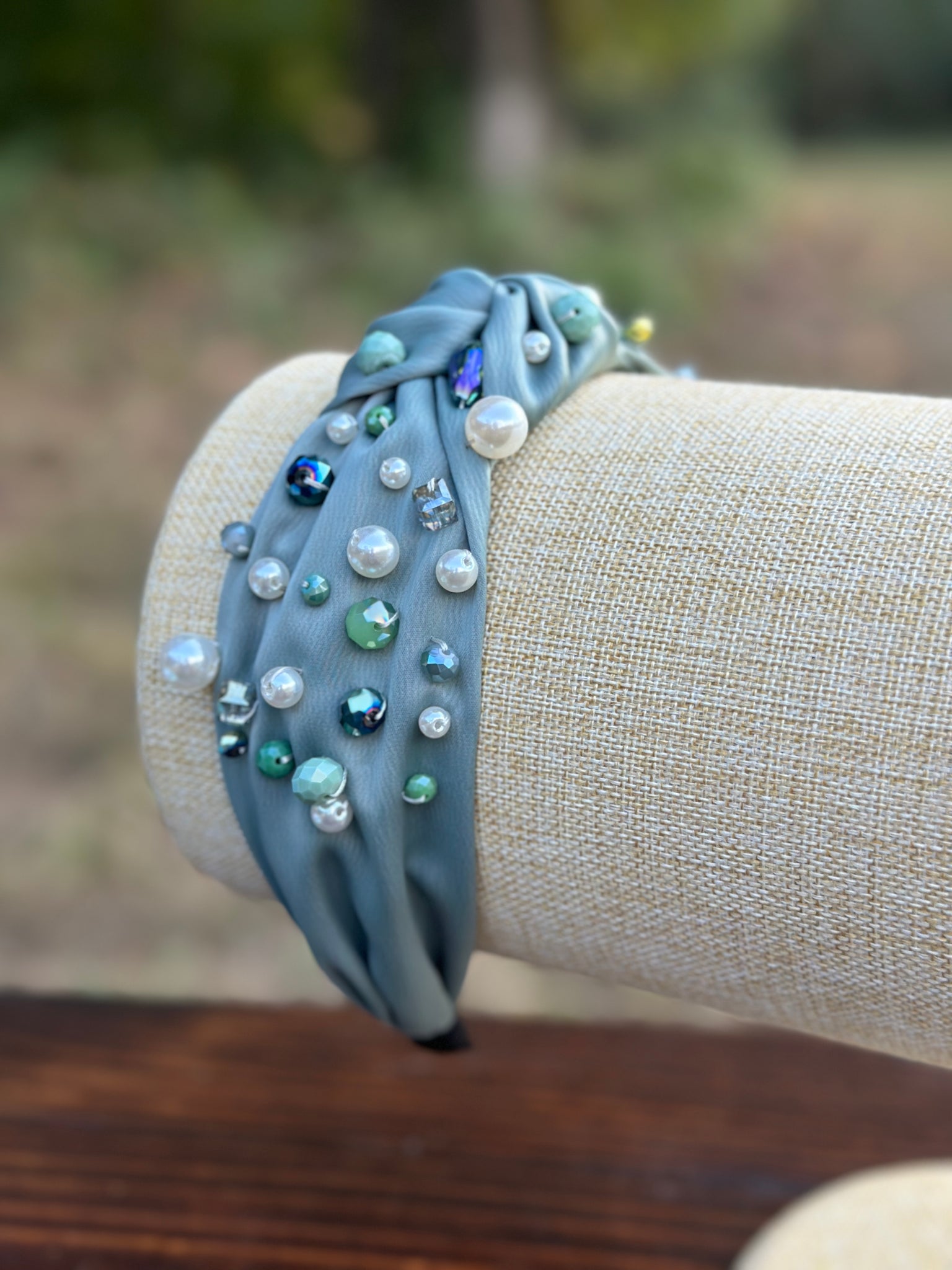 Pearl Beaded Knot Headband