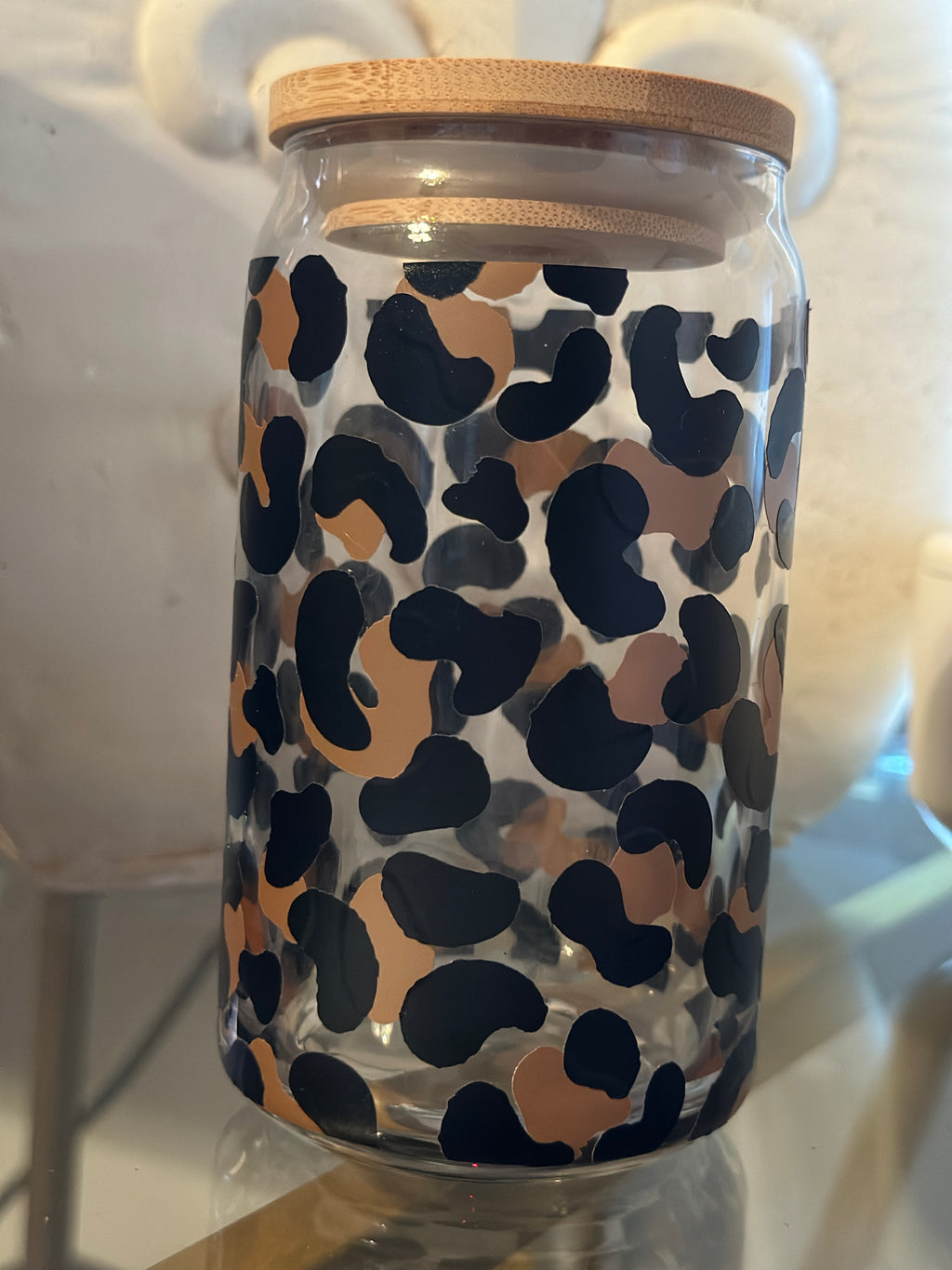 Leopard Can Glass