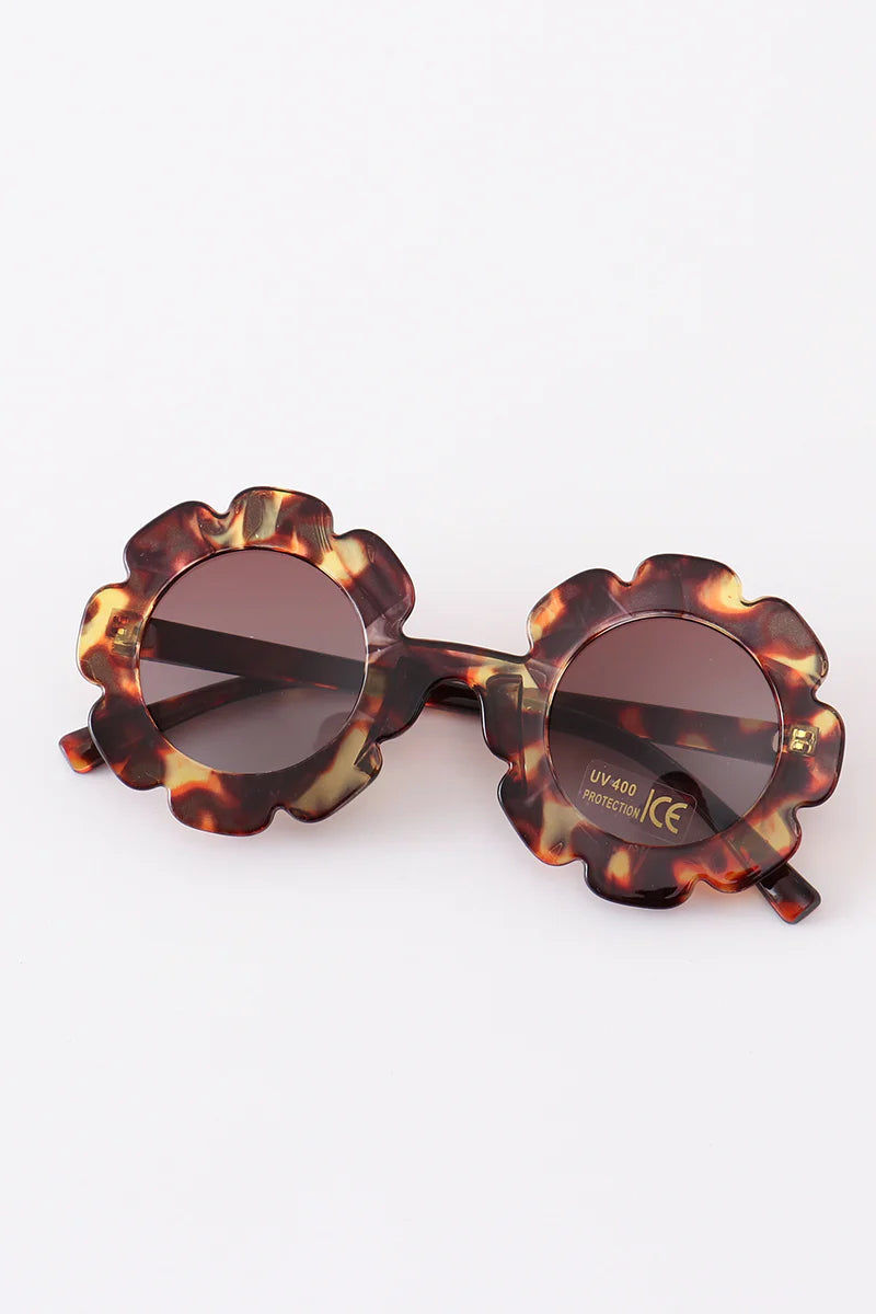 Kid's Flower Retro Round Sunglasses