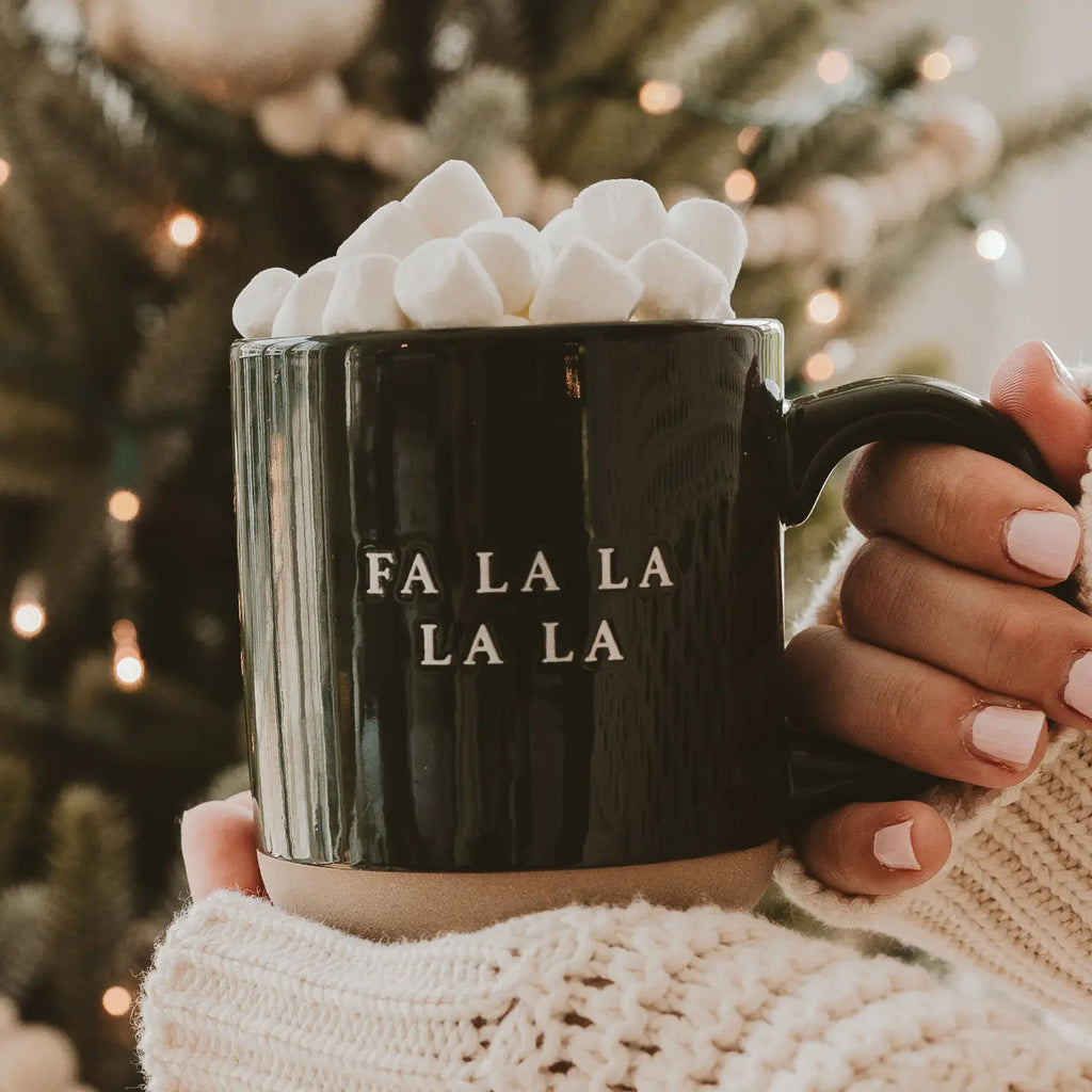 Fa La La Stoneware Coffee Mug