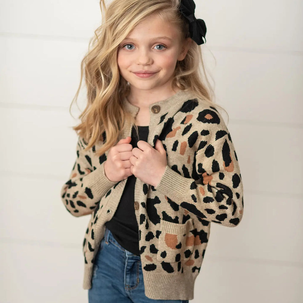 Girls Leopard Cardigan