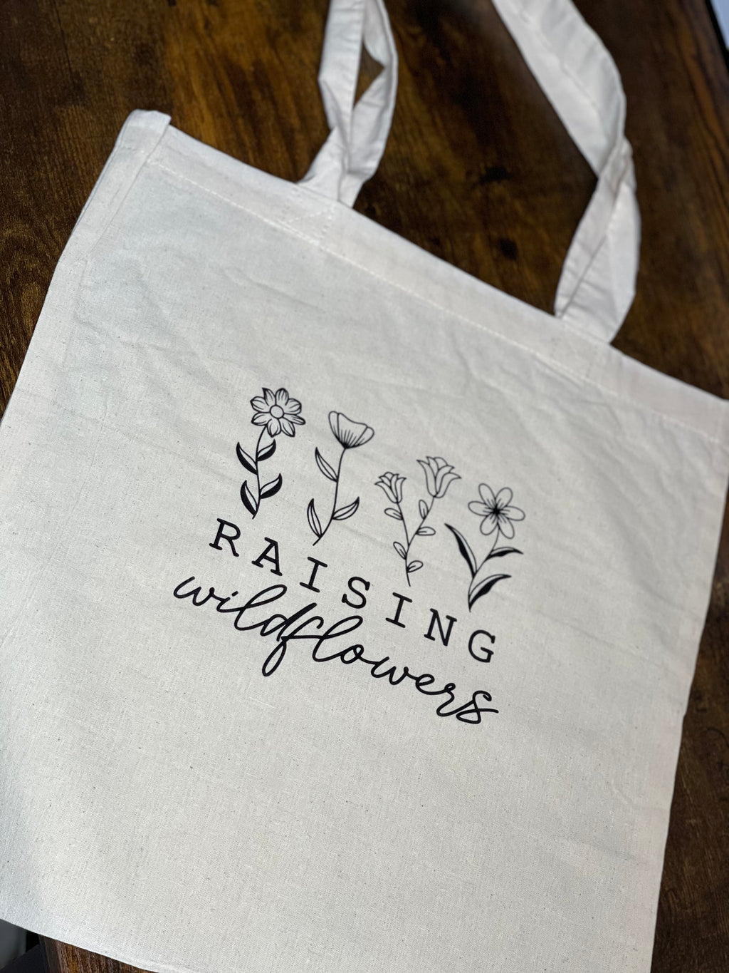 Raising Wildflowers Canvas Tote