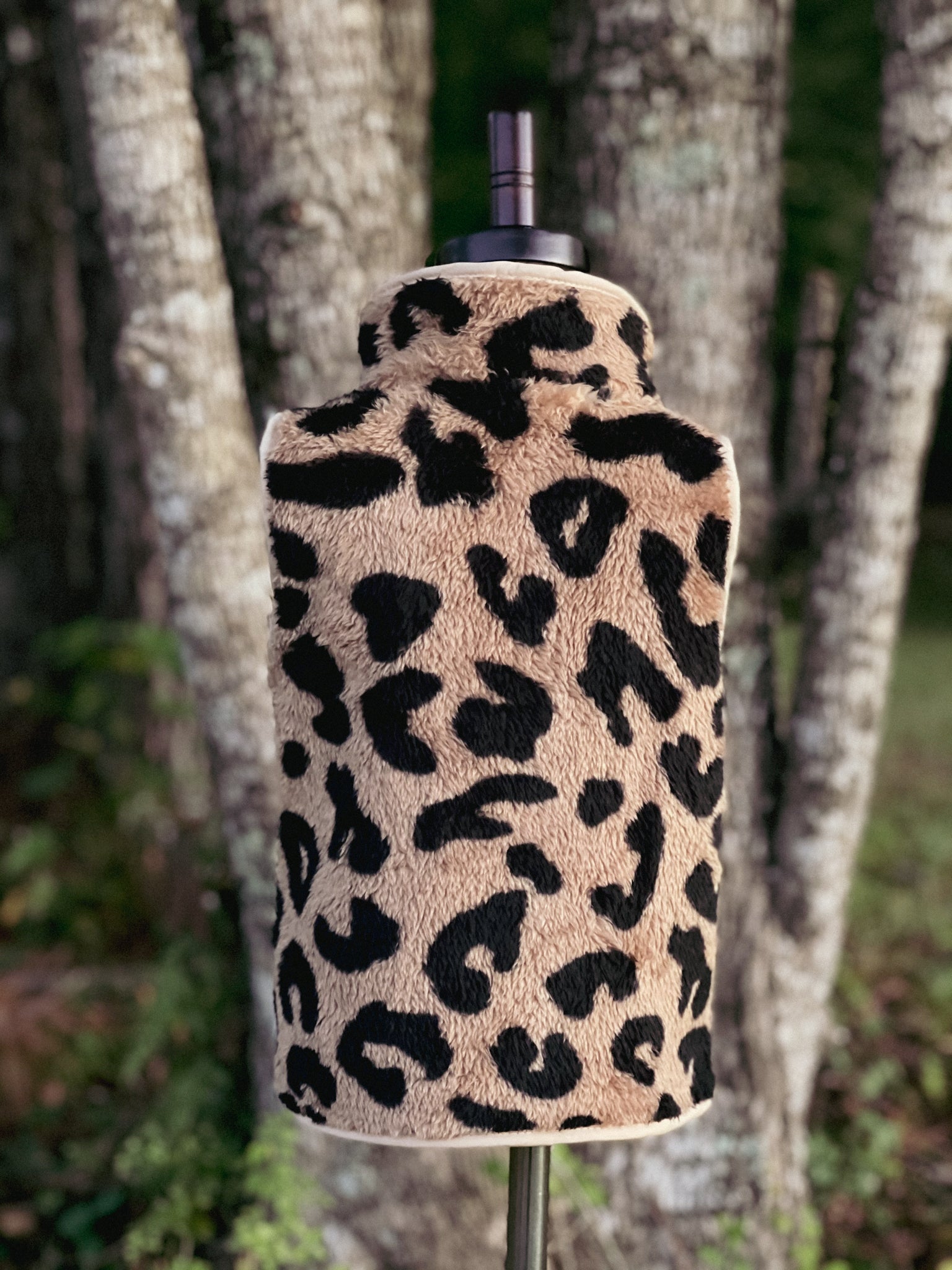 Girls Leopard Sherpa Vest