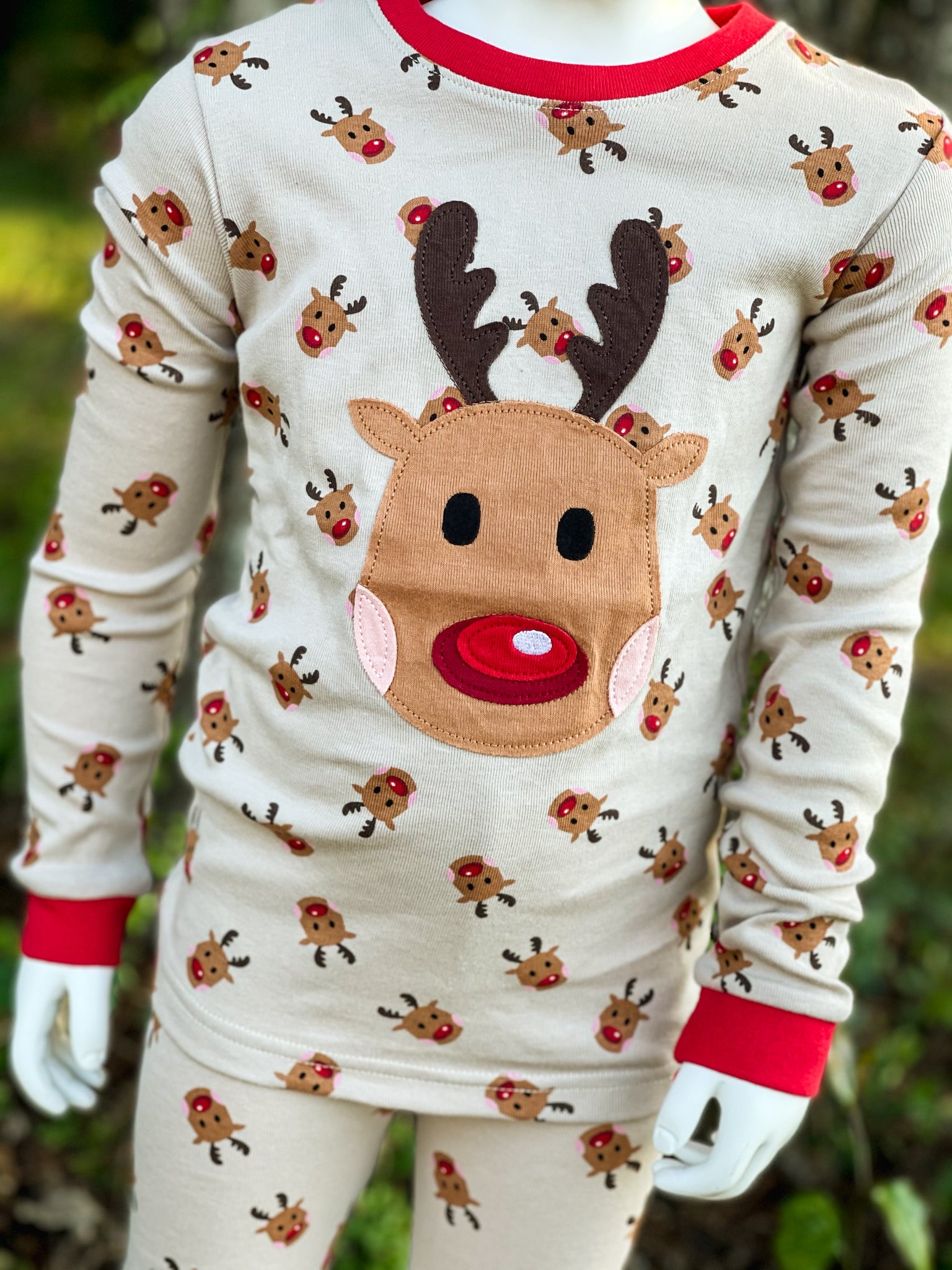 Long Sleeve Cookie Rudolph Pajama Set