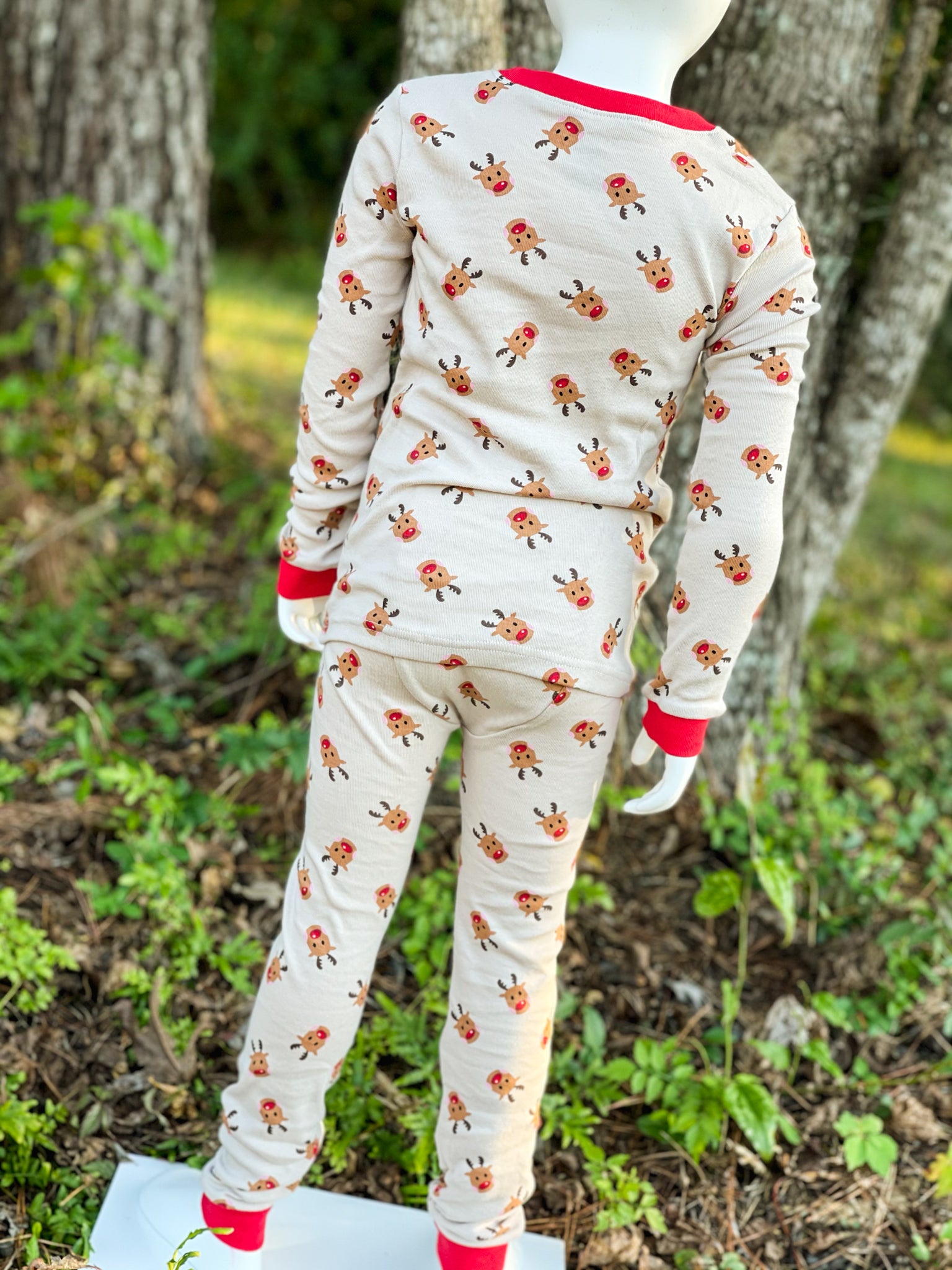 Long Sleeve Cookie Rudolph Pajama Set