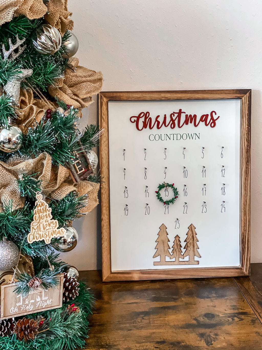 Farmhouse Christmas Countdown Sign