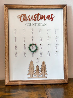 Farmhouse Christmas Countdown Sign