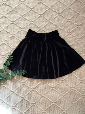 Girls Skater Velvet Skirt