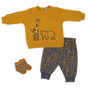 Boys 3 Quilted Animals Set