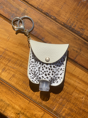 Animal Print Sanitizer Keychain